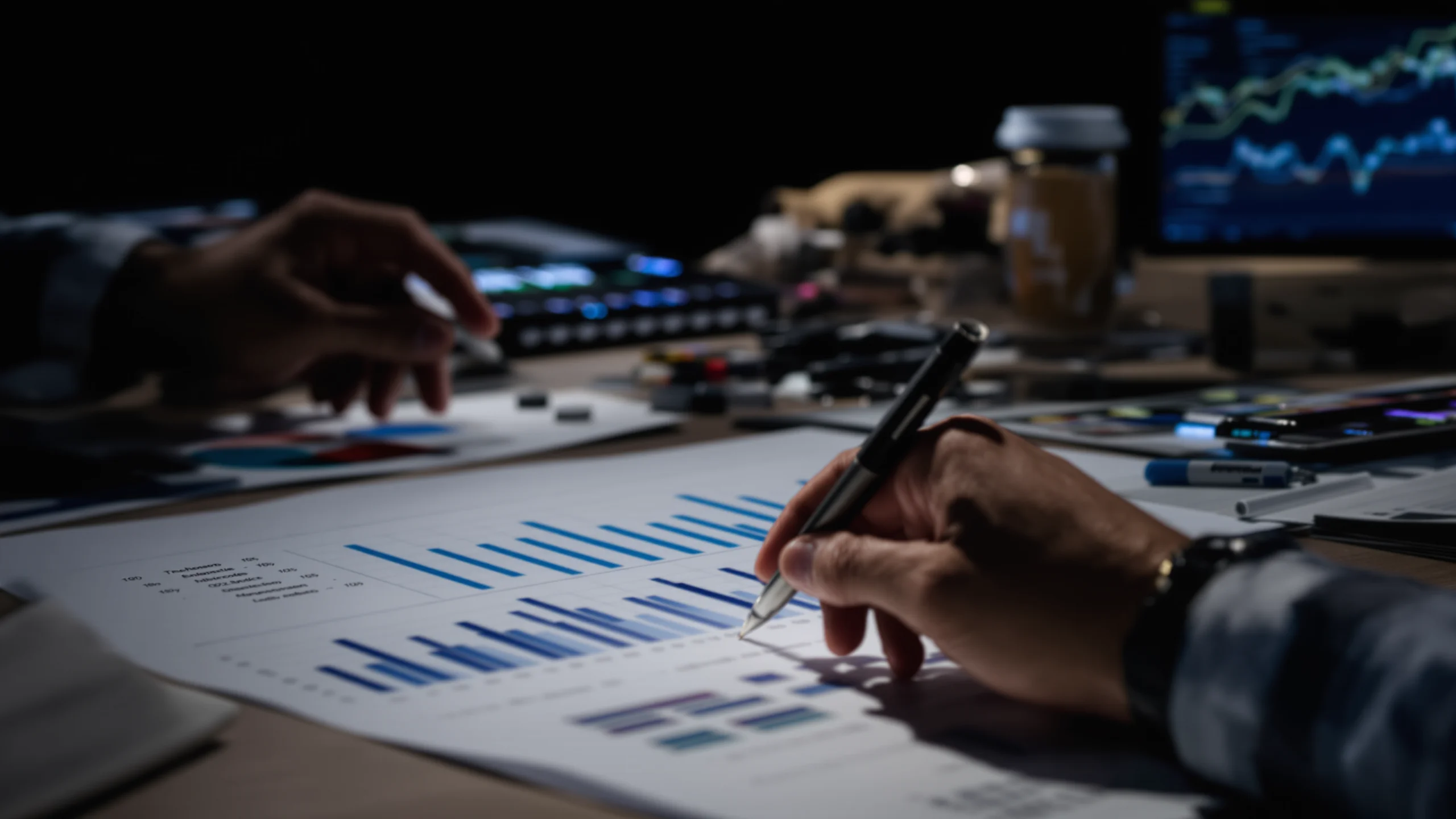 Abstract visualization of partnership and collaboration in analytics