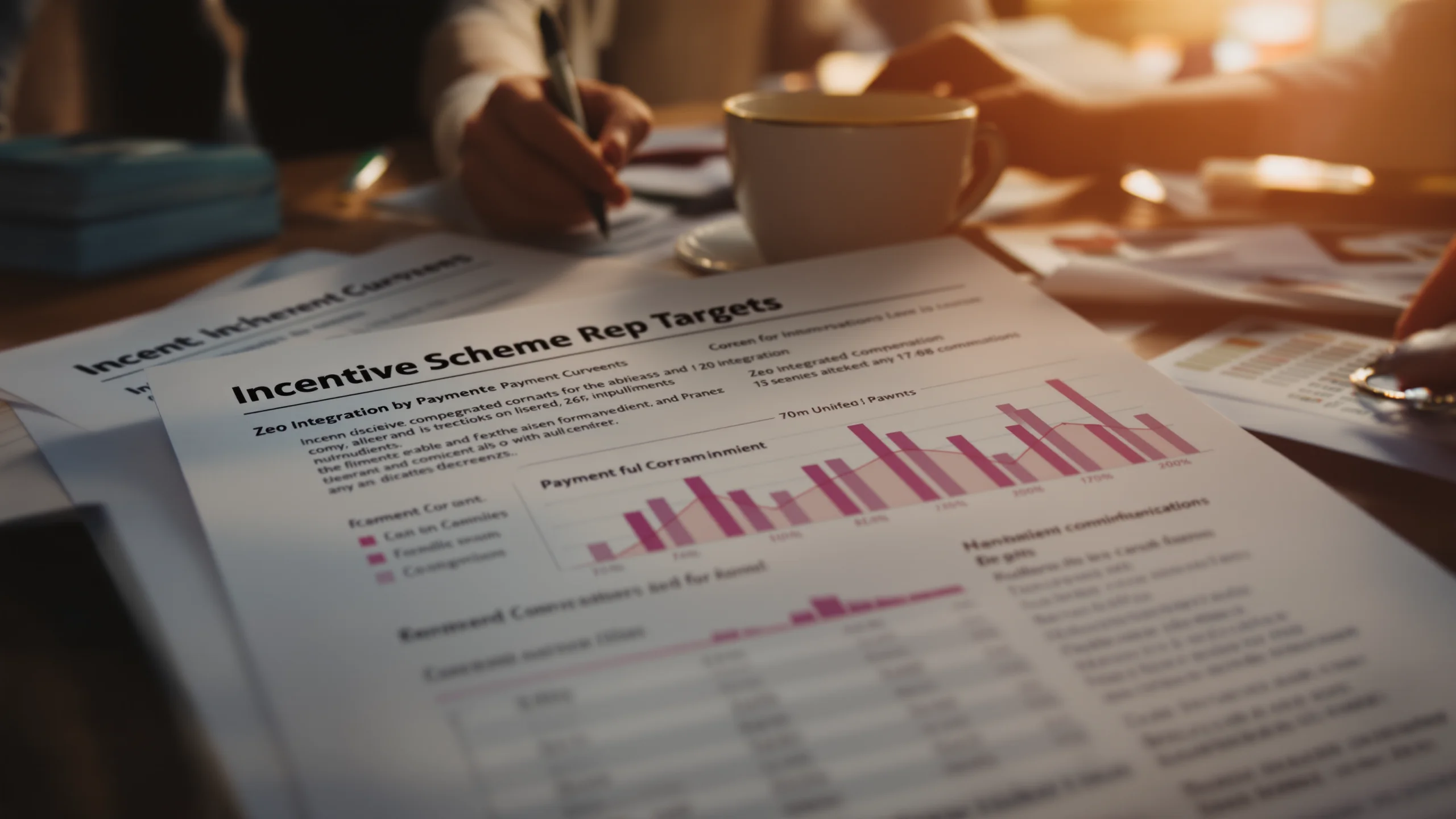 Abstract visualization of integrated compensation planning